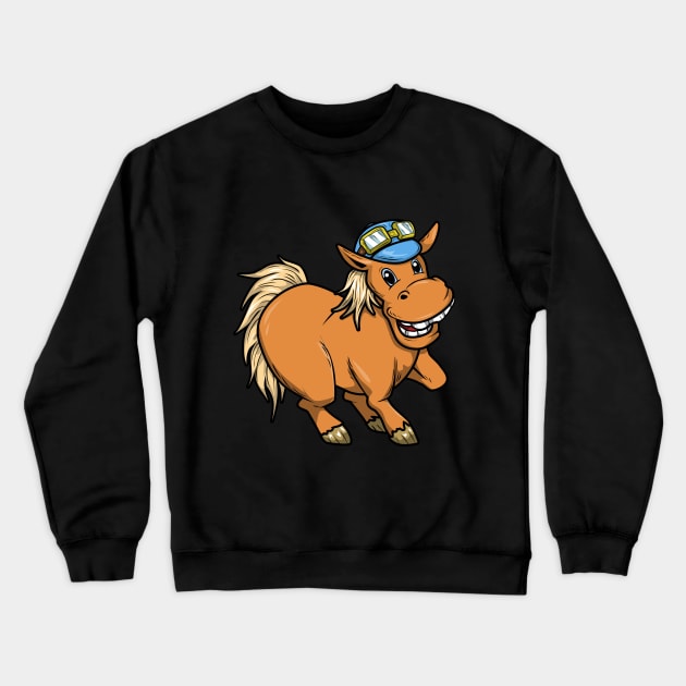 Crazy horse Crewneck Sweatshirt by Markus Schnabel